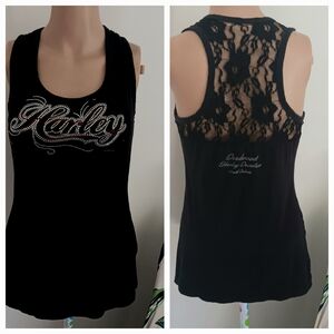Harley Davidson Rhinestone Racerback Women's Tank Top M